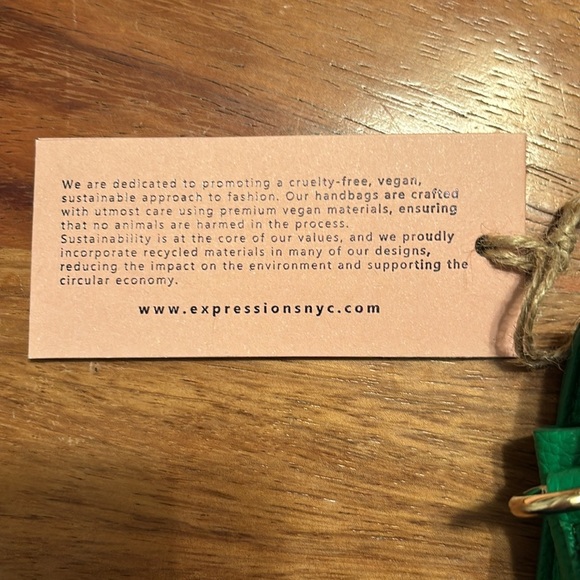 E | N Expressions NYC Green Luxury Vegan Handbag NWT - Picture 7 of 10